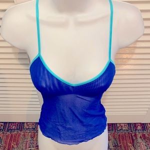 NWT Cosabella Holliwood V-Neck Cobalt Aquamarine Blue Camisole - Small